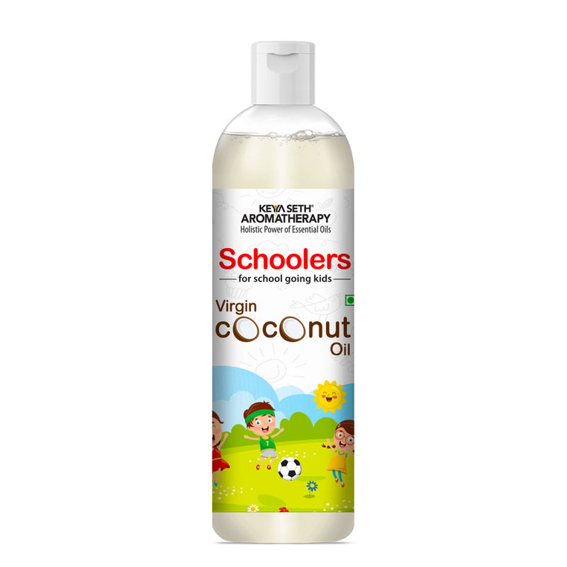 Schoolers Virgin Coconut Kids & Baby Massage Oil – Soft, Non-Sticky, Moisturizing & Soothing for Skin & Hair - Keya Seth Aromatherapy