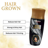 Hair Grown Oil with Bhringraj, - Reduce Hair Fall & Grows Hair for Strong, Thicker, Darker & Shiny Hair with Methi & Amla for Men & Women. - Keya Seth Aromatherapy