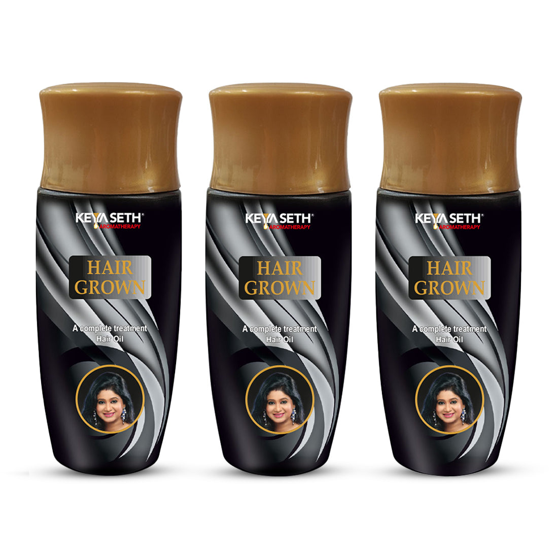 Hair Grown Oil with Bhringraj, - Reduce Hair Fall & Grows Hair for Strong, Thicker, Darker & Shiny Hair with Methi & Amla for Men & Women. - Keya Seth Aromatherapy