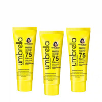 Umbrella Sunscreen Solution Protex SPF 75 Broad Spectrum Protection, Hydrating, No White Cast, Lightweight Matte Finish with Sandalwood Oil - Keya Seth Aromatherapy