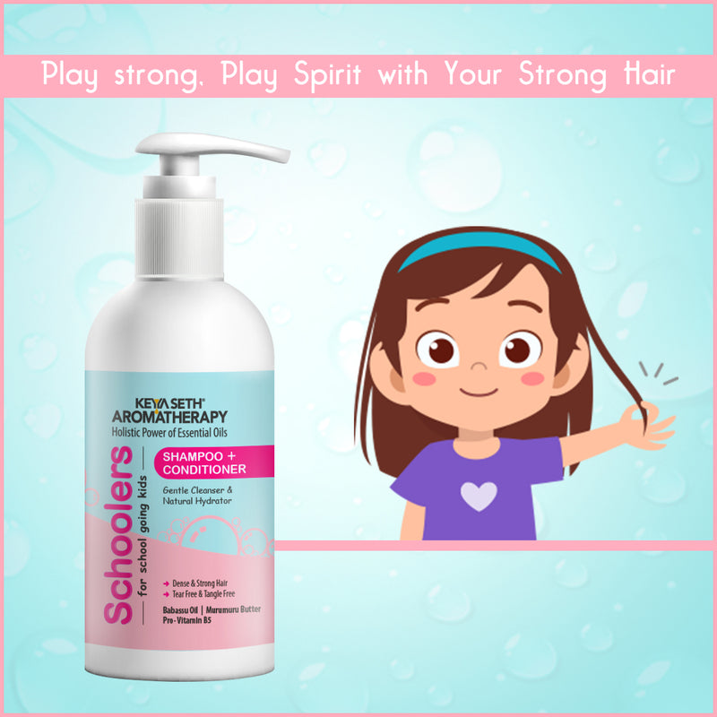 Schoolers Kids Shampoo & Conditioner for Soft & Shining Hair. No sulfate & paraben, Schoolers, Keya Seth Aromatherapy