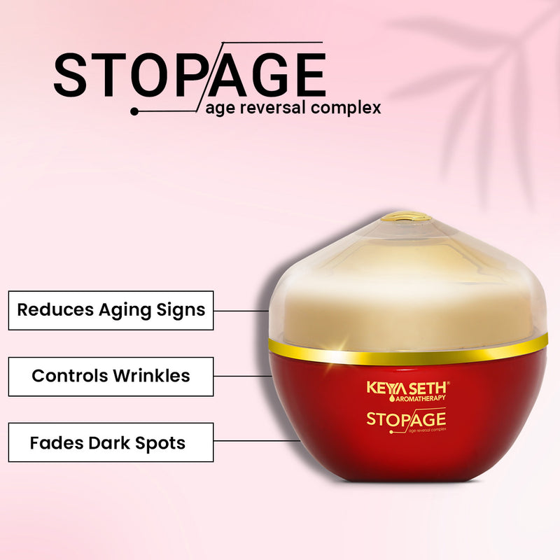 Stopage-Age Reversal Treatment-Control Wrinkles, Rejuvenating, Night Cream for Glowing & Youthful Looking Complexing with Goodness of Essential Oil - Keya Seth Aromatherapy
