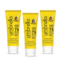 Umbrella Sunscreen Solution Protex SPF 75 Broad Spectrum Protection, Hydrating, No White Cast, Lightweight Matte Finish with Sandalwood Oil - Keya Seth Aromatherapy