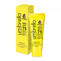 Umbrella Sunscreen Solution Protex SPF 75 Broad Spectrum Protection, Hydrating, No White Cast, Lightweight Matte Finish with Sandalwood Oil - Keya Seth Aromatherapy