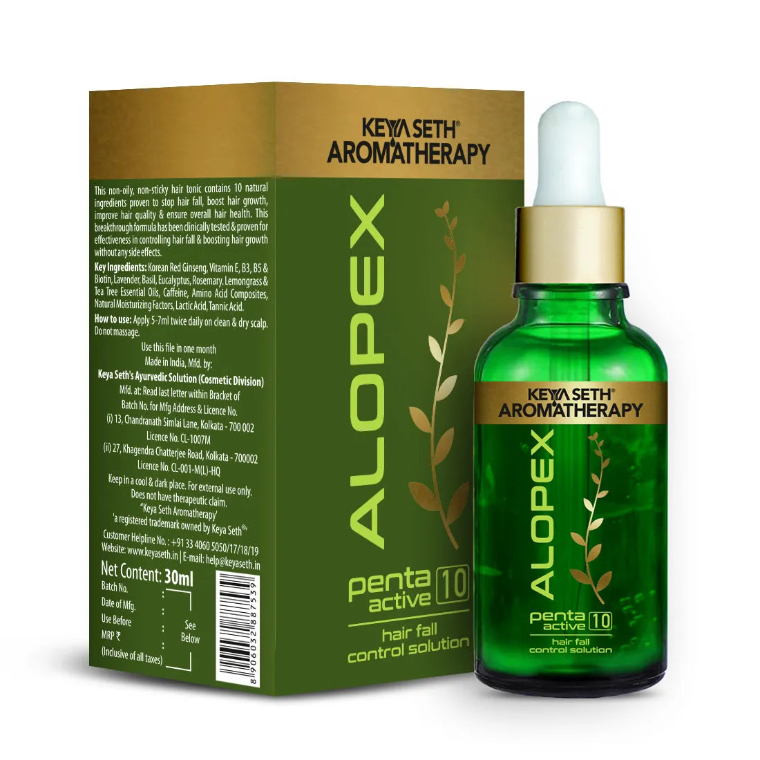 Alopex Penta Active 10, Solution for New Hair Growth & Hair Fall Control, Enriched with Korean Red Ginseng, Biotin & Vitamin E (Clinically Proven)