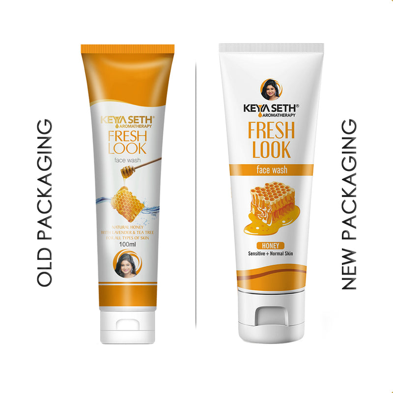 Fresh Look Honey Gel Face Wash – Refreshing Foaming Soothes Inflamed Skin Enriched with Honey & Pure Essential Oil – For All Skin Type, Face wash, Facial Cleansers, Keya Seth Aromatherapy