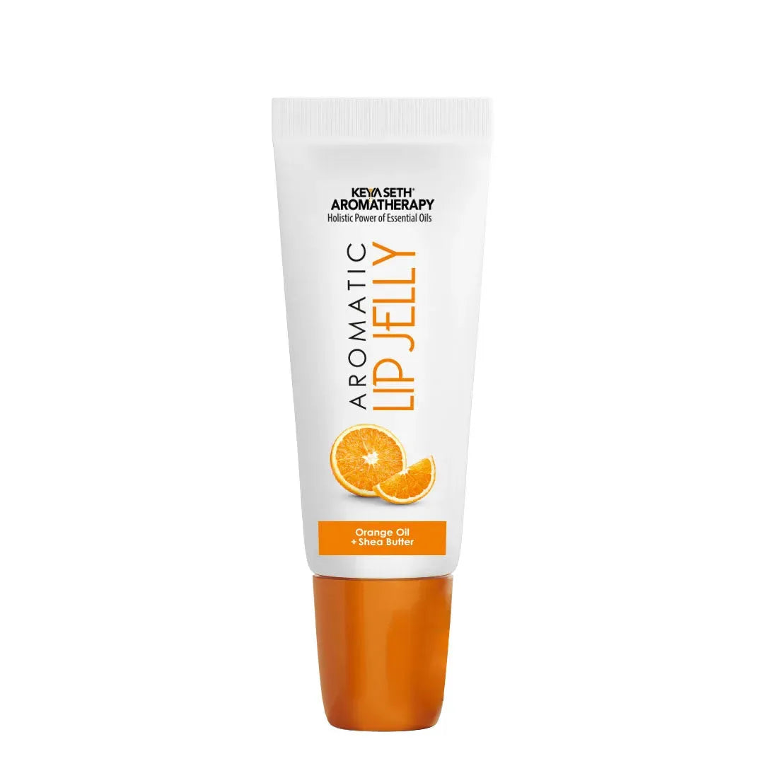 Free Aromatic Lip Jelly Orange, Enriched with Orange Oil (Vitamin C) & Shea Butter, Tinted Lip Balm, Brightening and Moisturizing Dark Lips for Men and Women 10ml - Keya Seth Aromatherapy