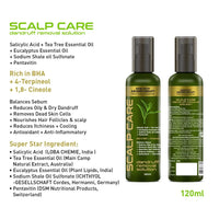 Scalp Care Dandruff Removal Kit with Salicylic Acid, Tea Tree & Eucalyptus Oil –Reduces Dandruff & Flakes, soothes Itchy & Oily Scalp