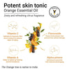 Orange Hydrating Toner, Vitamin C Enriched, Brightening, Rejuvenating, Refreshing, Soothing & Detox for All Skin Types, Orange Essential Oil