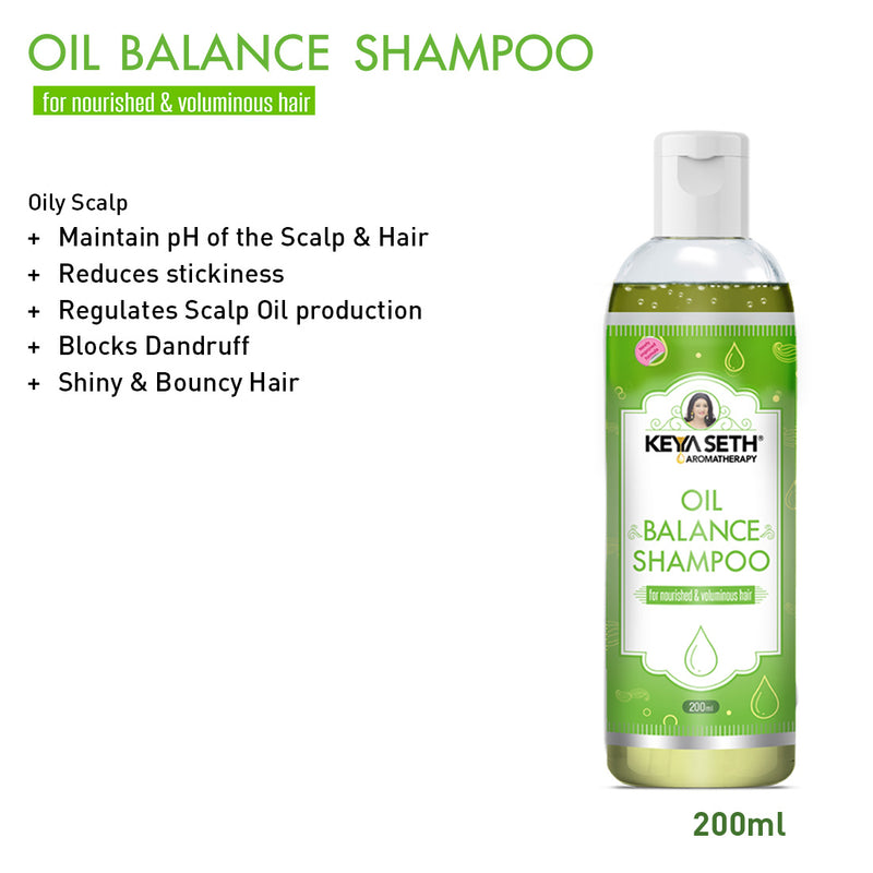 Oily Hair Repair Kit: Lemon & Lavender Shampoo, Jojoba & Rosemary Hair Spa & Aromatic Serum for Balanced, Voluminous & Frizz-Free Hair - Keya Seth Aromatherapy