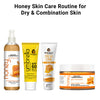Honey Skin Care Routine for Dry & Combination Skin – Facewash, Toner, Gel Moisturizer, SPF 60 For Hydrate, Minimize Pores, Strengthen Barrier & Protect - Keya Seth Aromatherapy