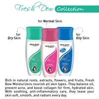 Fresh Dew Daily Face Moisturizer Quick Absorbing Non-Sticky, Flawless Skin Lotion for Dry Skin - Keya Seth Aromatherapy