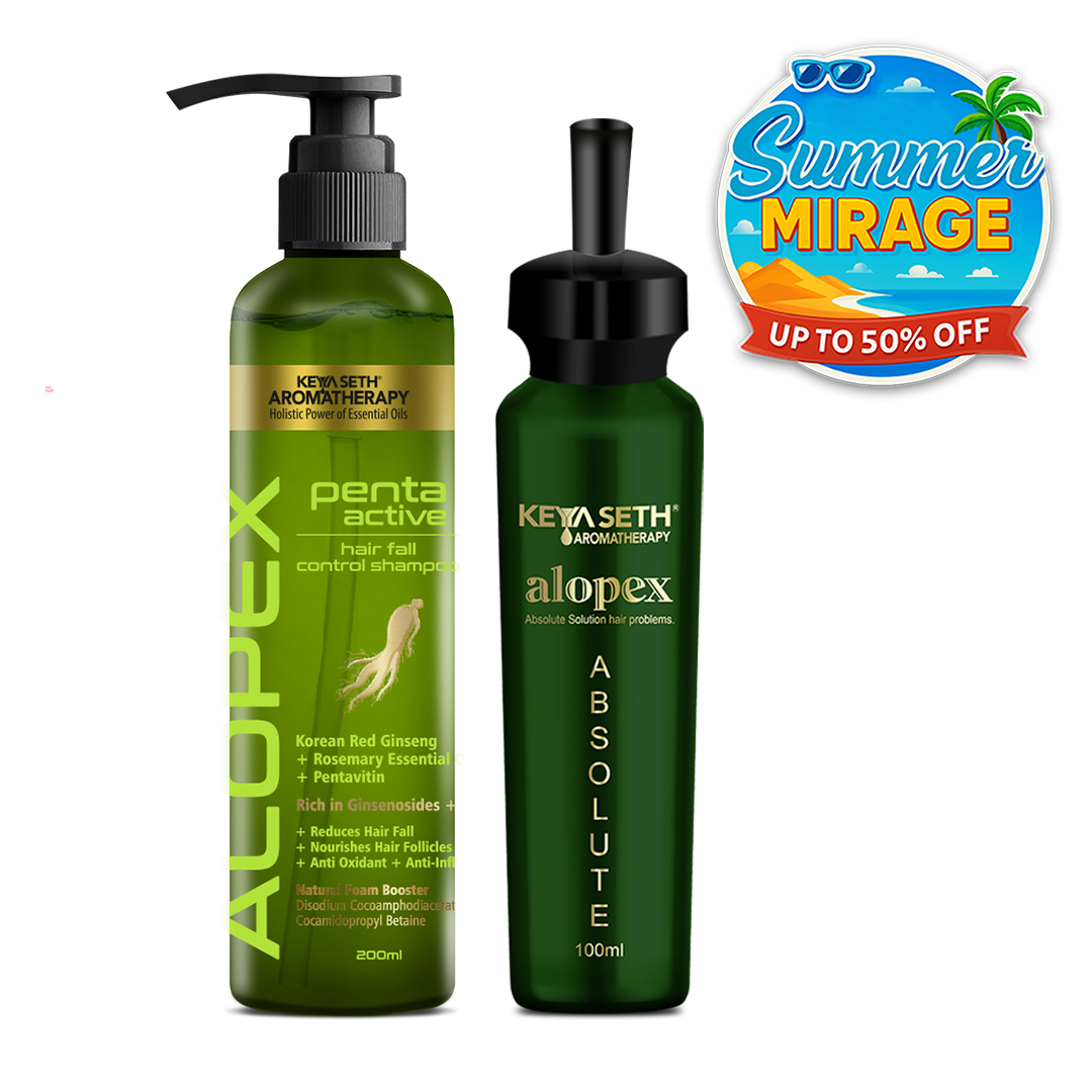 तीव्र बाल झड़ने और नए बाल विकास उपचार किट के लिए एलोपेक्स एब्सोल्यूट और पेंटा एक्टिव शैम्पू, कोरियाई लाल जिनसेंग से भरपूर