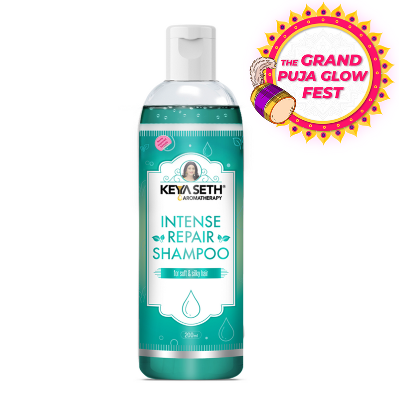 Intense Repair Shampoo for Dry Damaged Hair- Softens, Nourishes & Strengthens Hair with Pro -Vitamin B5 & Geranium Oil - Keya Seth Aromatherapy