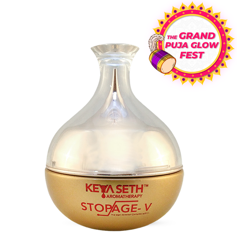 Stopage V – Anti Ageing Treatment- Vitamins B2, B3(Niacinamide), B5, C, E, Hyaluronic Acid, Alpha Arbutin, Anti Ageing Night Cream For Men & Women - Keya Seth Aromatherapy