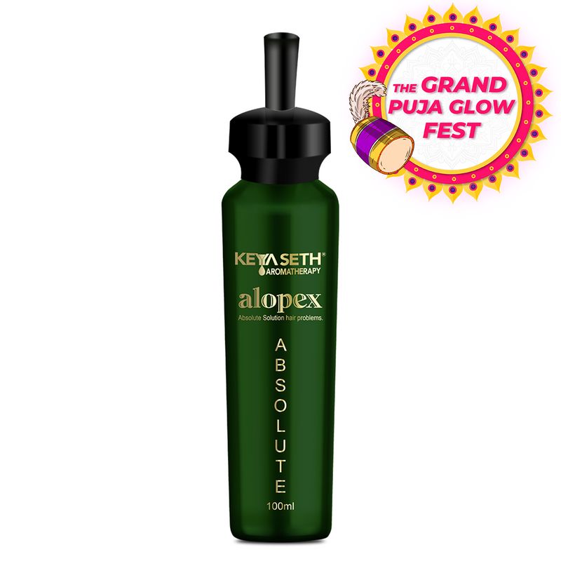 Alopex Absolute, for Acute Hair Fall & Hair Growth Water Based Solution Enriched with Korean Red Ginseng Vitamin H (Biotin) & Vitamin E, B3 & B5 - Keya Seth Aromatherapy