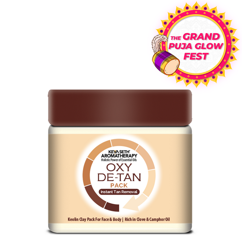Oxy De Tan Removal for Glowing & Lighting oil Control, Anti Acne & Pimples Blemishes Pigmentation De Tan pack for Face & Body – No Ammonia & Blech - Keya Seth Aromatherapy