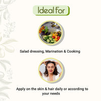 Cold Pressed Pure Olive Oil for Face, Body & Cooking Rich in Vitamin E & K - Keya Seth Aromatherapy