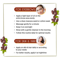 Cold Pressed Pure Castor Oil For Skin & Hair, Rich in Fatty Acid, Vitamin E - Keya Seth Aromatherapy