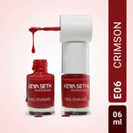 Crimson + Mint Green Long Wear Nail Enamel Enriched with Vitamin E & Argan Oil