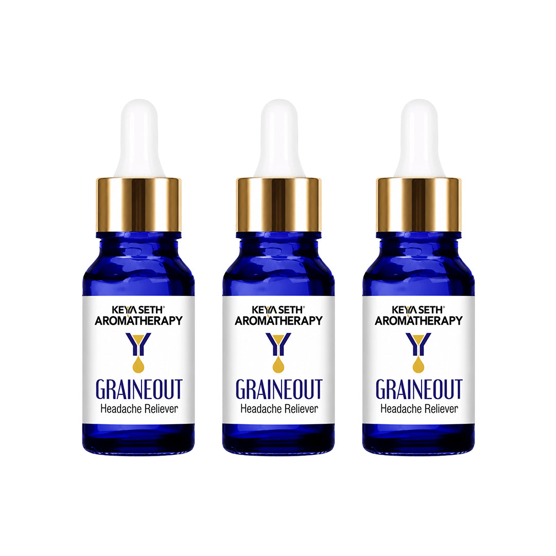 Graine Out-Migraine, Headache, Sinus, Relief Natural Therapeutic Essential Oil Blend of Aniseed & Neroli 10ml - Keya Seth Aromatherapy