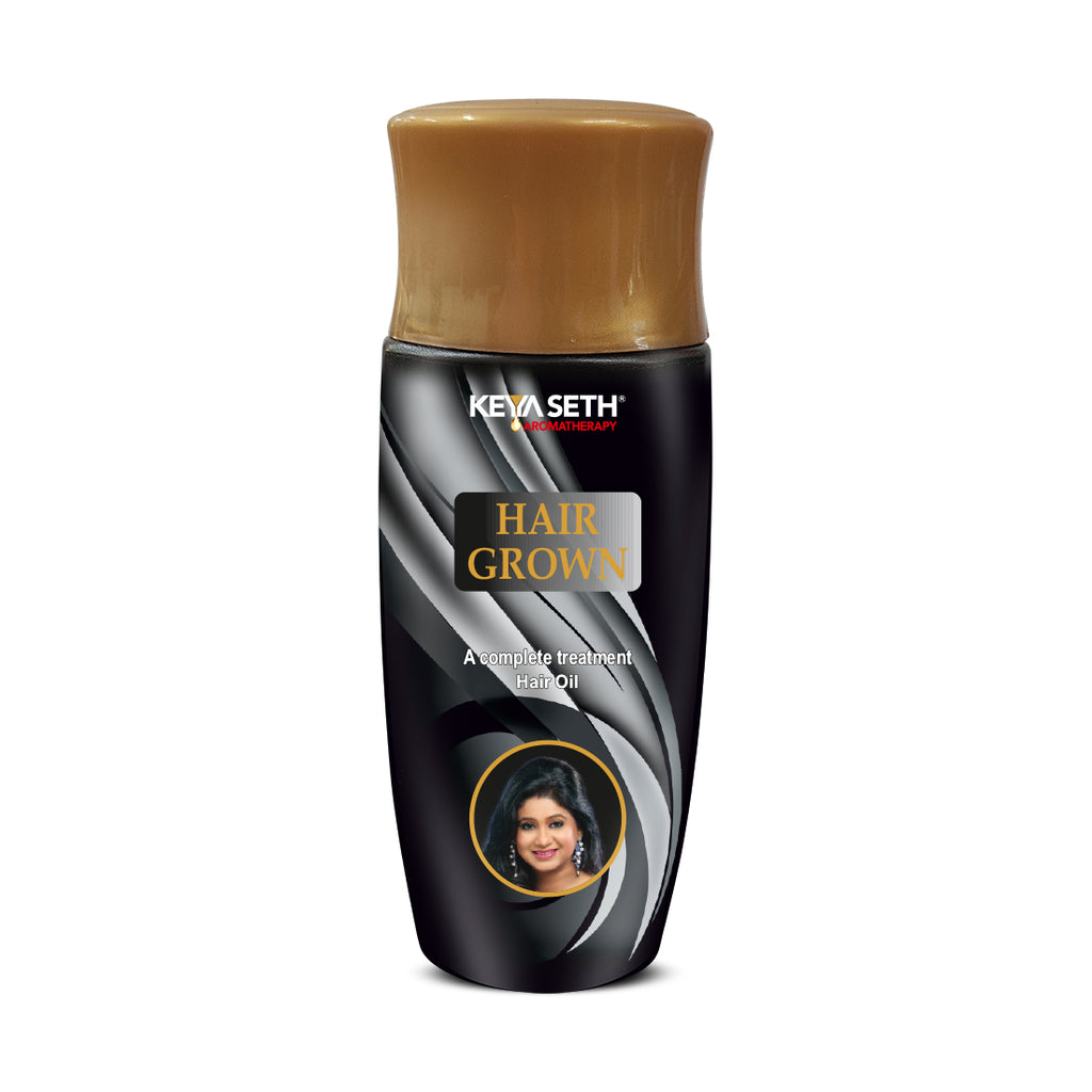 Hair Grown Oil with Bhringraj, - Reduce Hair Fall & Grows Hair for Strong, Thicker, Darker & Shiny Hair with Methi & Amla for Men & Women., Hair Nourishment, Keya Seth Aromatherapy