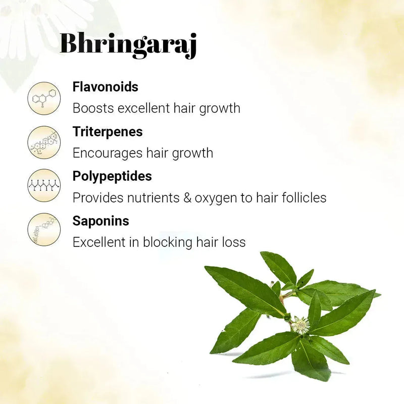 Hair Grown Oil with Bhringraj, - Reduce Hair Fall & Grows Hair for Strong, Thicker, Darker & Shiny Hair with Methi & Amla for Men & Women.