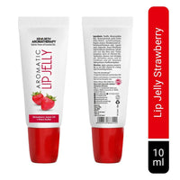 Free Aromatic Lip Jelly Strawbery, Enriched with Strawbery Seed Oil & Shea Butter, Tinted Lip Balm, Brightening and Moisturizing Dark Lips for Men and Women 10ml - Keya Seth Aromatherapy