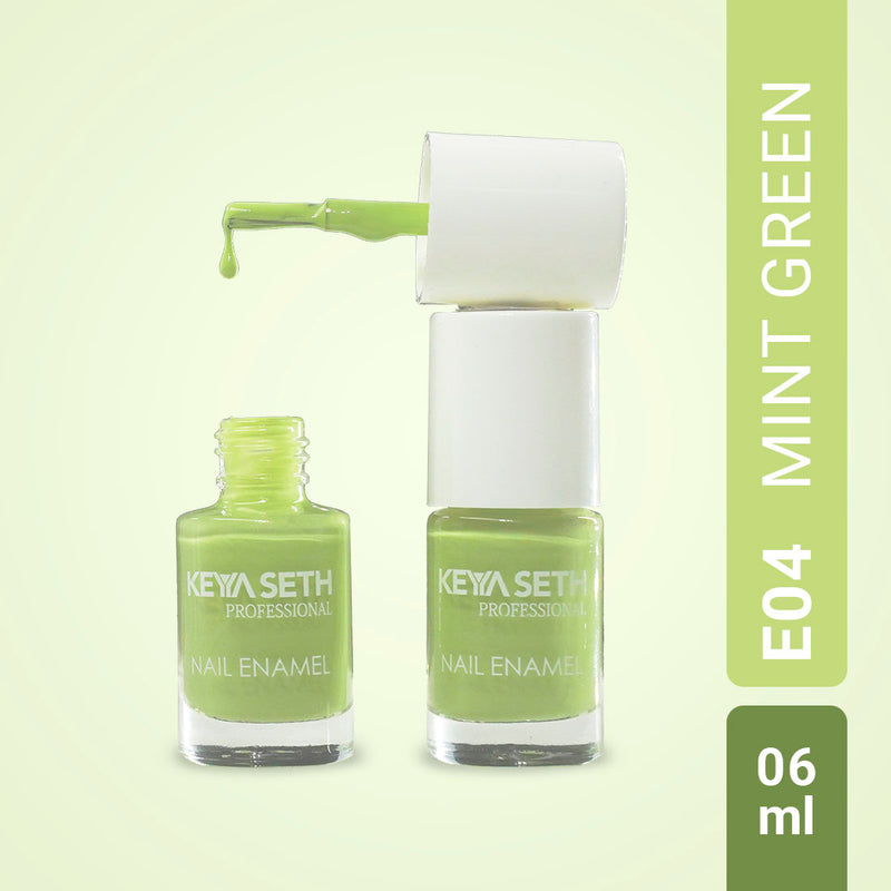 Mint Green + Workaholic Long Wear Nail Enamel Enriched with Vitamin E & Argan Oil