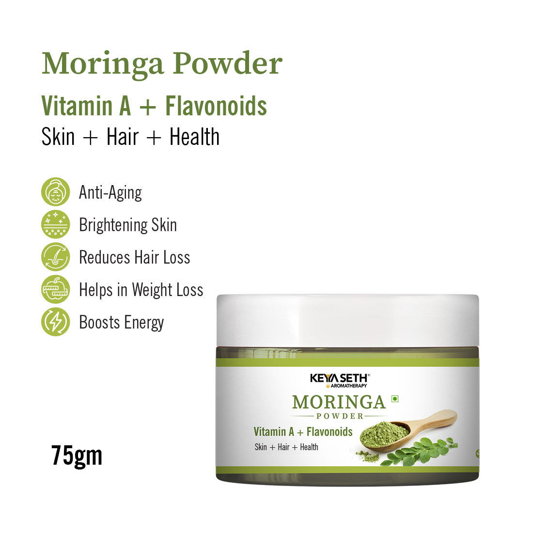 Tricolour Powder Face Pack Combo: Orange Peel, Kaolin & Moringa Powders for Skin Brightening, Oil Control, Detoxification For Fresh, Radiant-Looking Complexion