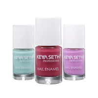 Aquatica + Workaholic + Ballerina Long Wear Nail Enamel Enriched with Vitamin E & Argan Oil - Keya Seth Aromatherapy