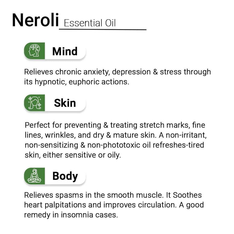 Neroli Essential Oil Natural Therapeutic Grade 10ml, Essential Oil, Keya Seth Aromatherapy