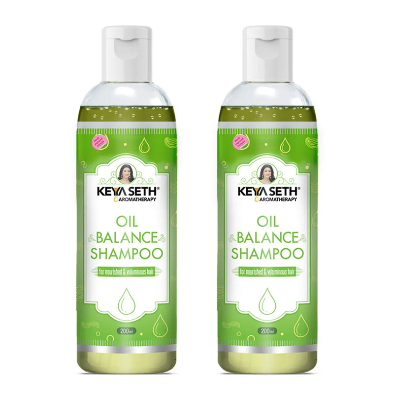 Oil Balance Shampoo for Oily Scalp,Anti-Dandruff,Makes Hair Bouncy & Volume Boost for Thin Hair with Pro -Vitamin B5 & Essential of Lemon & Lavender - Keya Seth Aromatherapy