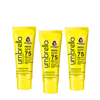 Umbrella Sunscreen Solution Protex SPF 75 Broad Spectrum Protection, Hydrating, No White Cast, Lightweight Matte Finish with Sandalwood Oil - Keya Seth Aromatherapy