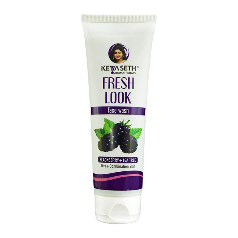 Fresh Look Blackberry & Tea Tree Face Wash, Mild, Hydrating, Moisturizing Foaming, Oily & Combination Skin