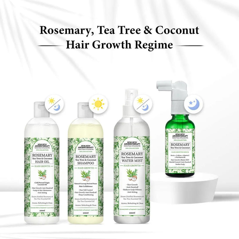 Rosemary Tea Tree Coconut Hair Oil, Hair Growth Anti Dandruff & Itching Nourishment & Moisturizer, Distilled Essential Oil