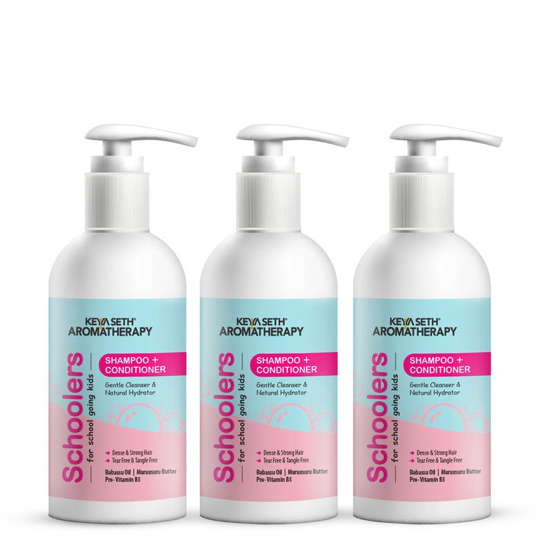 Schoolers Kids Shampoo & Conditioner for Soft & Shining Hair. No sulfate & paraben - Keya Seth Aromatherapy