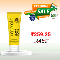 Umbrella Sunscreen Solution SPF 60, Broad Spectrum Protection, No White Cast, Lightweight Matte Finish with Raspberry Oil - Keya Seth Aromatherapy