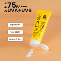 Umbrella Sunscreen Solution Protex SPF 75 Broad Spectrum Protection, Hydrating, No White Cast, Lightweight Matte Finish with Sandalwood Oil - Keya Seth Aromatherapy