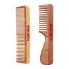 Handmade Neem Wooden Comb for Women: Detangles, Controls Frizz, Anti-Static, Promotes Hair Growth, Suitable for All Hair Types Dual & Wide Tooth with Handle Combo