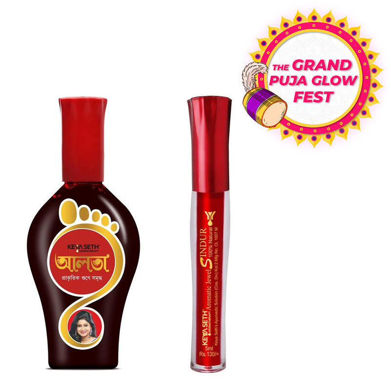 Aromatic Aalta 1Pcs + 100% Natural Aromatic Liquid Red Sindoor 1Pcs - Keya Seth Aromatherapy