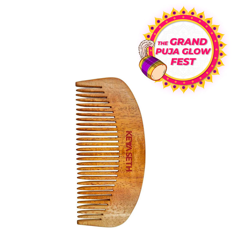 3-in-1 Neem Wooden Comb Small Size - Keya Seth Aromatherapy
