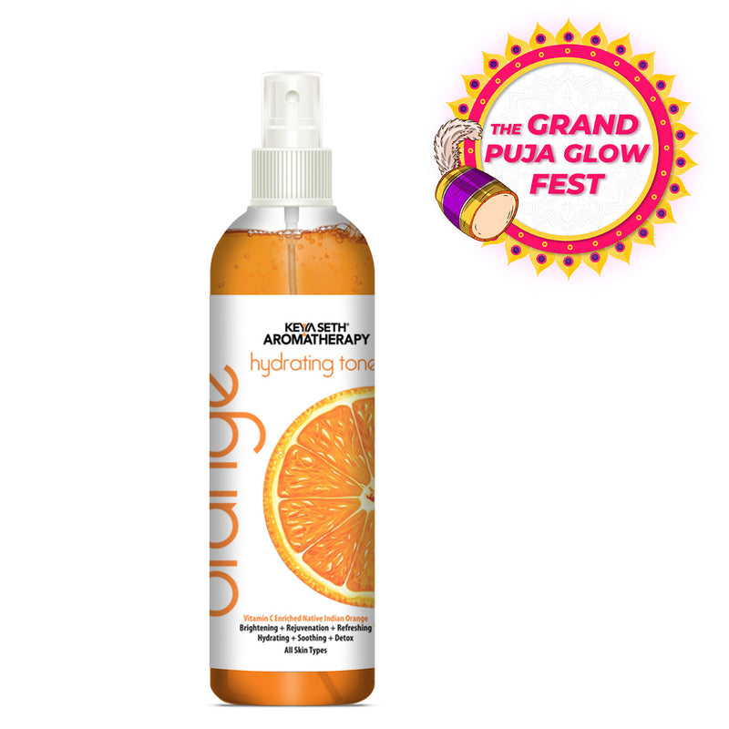 Orange Hydrating Toner, Vitamin C Enriched, Brightening, Rejuvenating, Refreshing, Soothing & Detox for All Skin Types, Orange Essential Oil - Keya Seth Aromatherapy