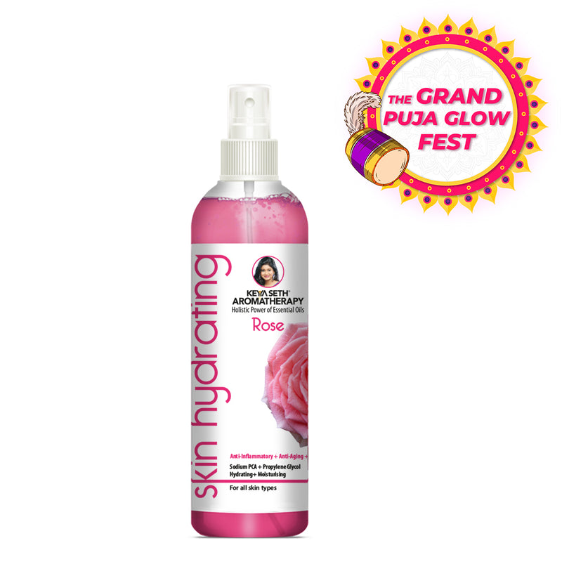 Skin Hydrating Rose Toner, Dry & Sensitive Skin, Glowing Skin, Anti-Ageing, Anti Inflammatory, Alcohol-Free - Keya Seth Aromatherapy