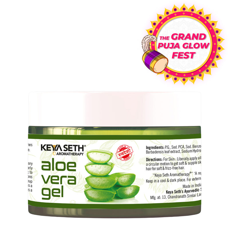 Aloe Vera Gel Moisturizer , Repairing, Soothing, Glowing & Radiant Skin- Ultimate for Skin & Hair - Keya Seth Aromatherapy