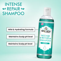 Intense Repair Shampoo for Dry Damaged Hair- Softens, Nourishes & Strengthens Hair with Pro -Vitamin B5 & Geranium Oil