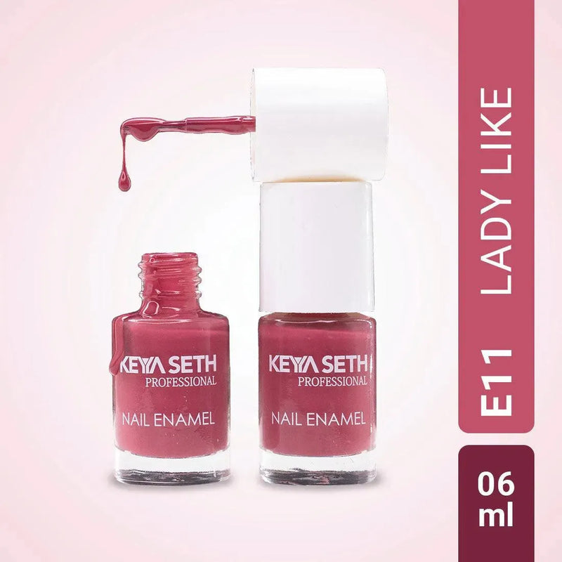 Ballerina + Lady Like Long Wear Nail Enamel Enriched with Vitamin E & Argan Oil - Keya Seth Aromatherapy