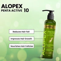 Alopex Penta Active Hair Fall Control Shampoo with Biotin & Pro-Vitamin B5- Promotes New Hair Growth & Reduces Hair Loss, For Men & Women