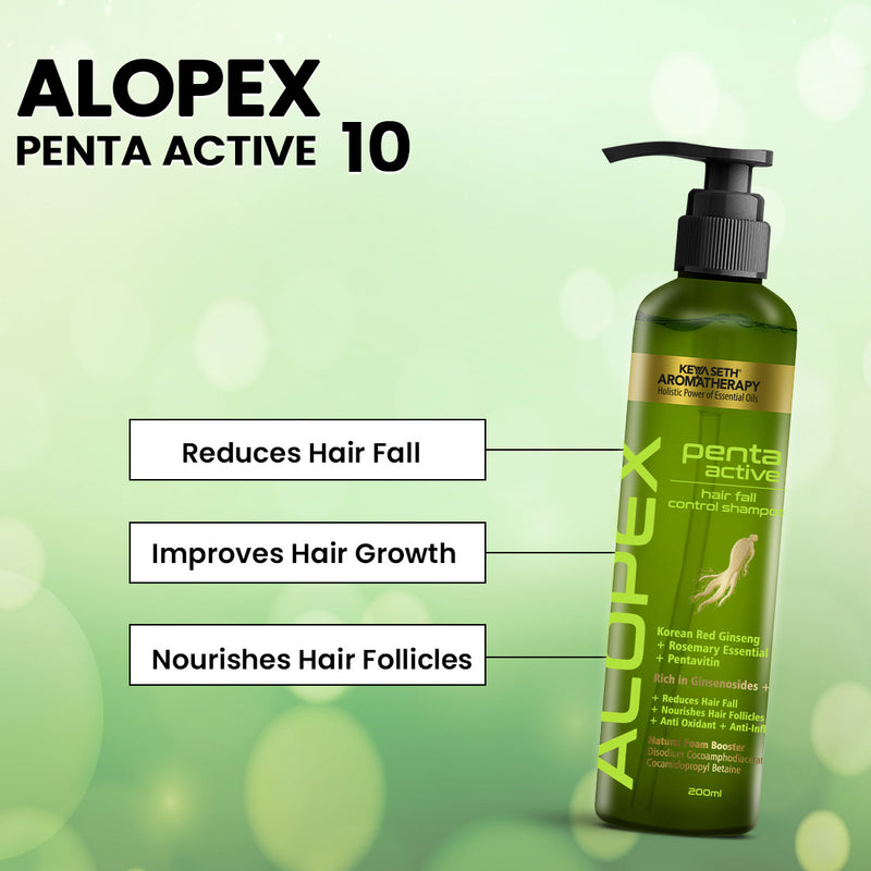 Alopex Penta Active Hair Fall Control Shampoo with Biotin & Pro-Vitamin B5- Promotes New Hair Growth & Reduces Hair Loss, For Men & Women