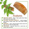 3-in-1 Neem Wooden Comb Small Size